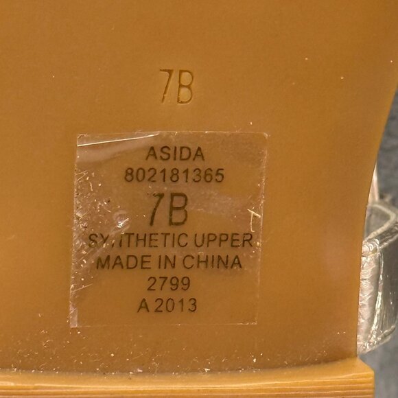 Lauren Ralph Lauren Womens Metallic T-Strap Sandals 7B Synthetic Upper - Picture 4 of 8